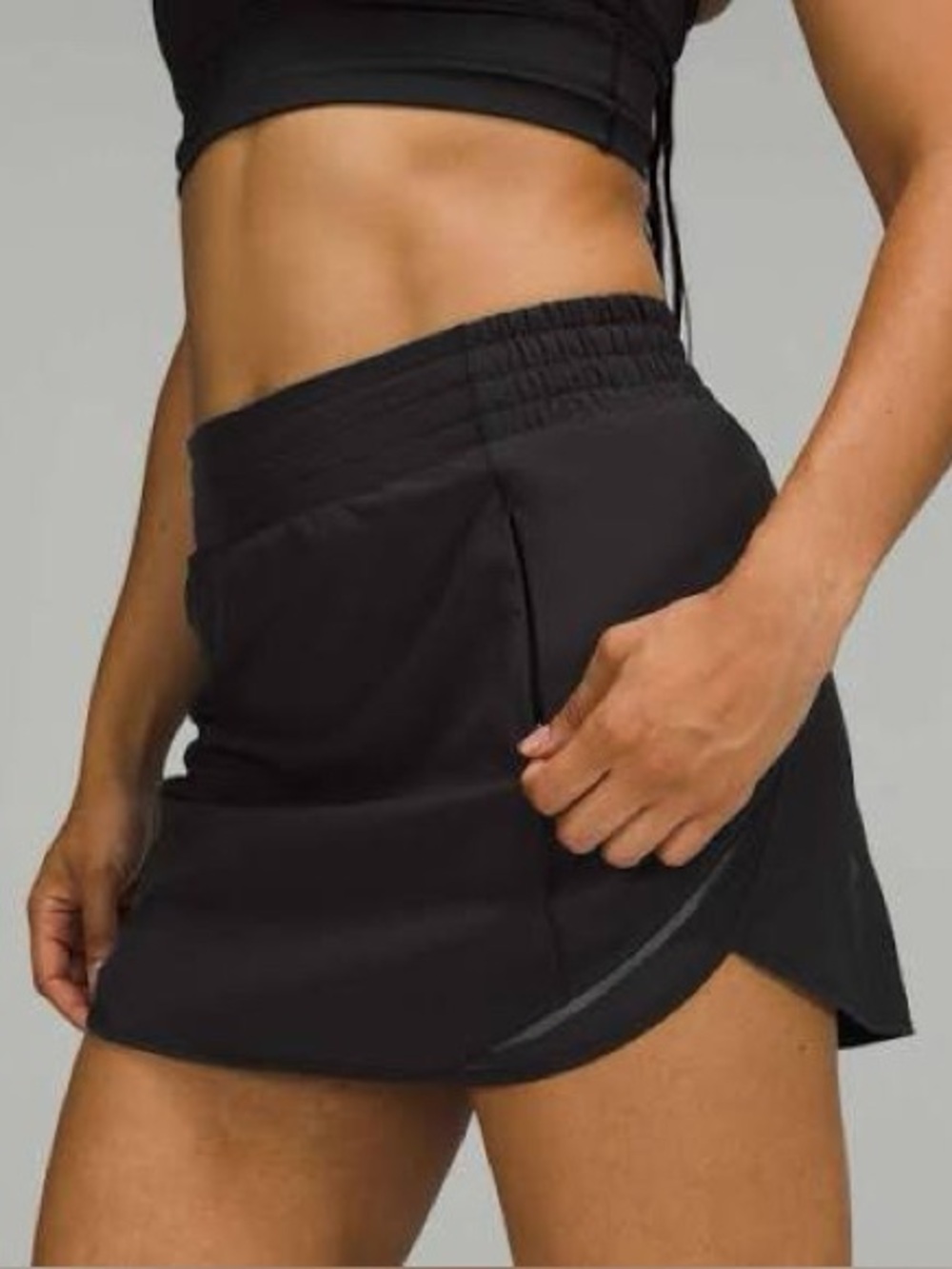 Lululemon Black Hotty Hot Tennis Skirt